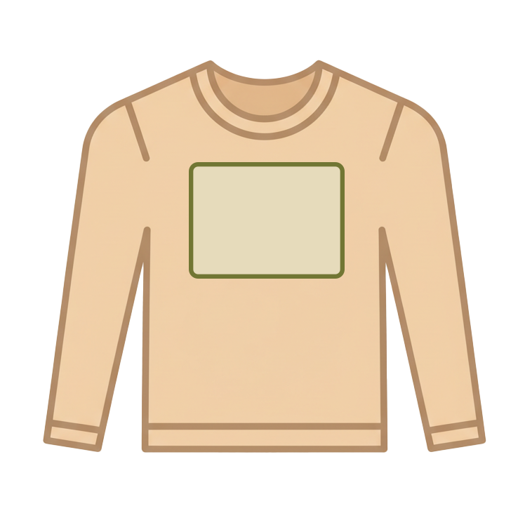 Printed Back/ Front/ Bag Print - medium (max. 270x200mm) from £2.00-£4.75