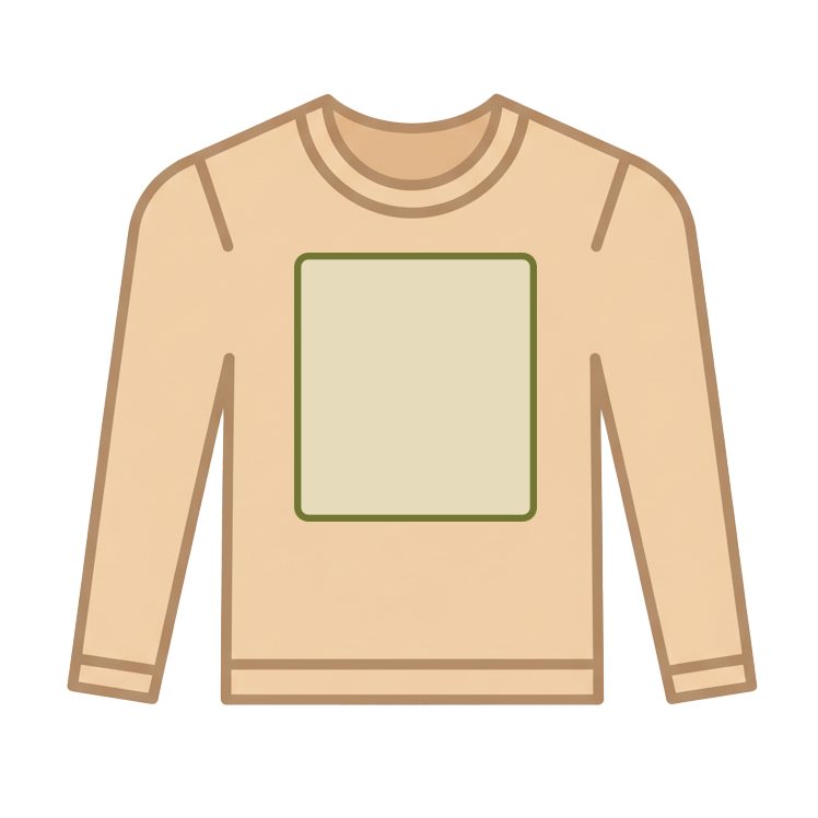 Printed Back/ Front/ Bag Print - large (max. 270x300mm) from £2.55-£5.25