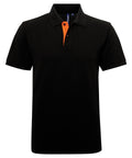 Men's classic fit contrast polo